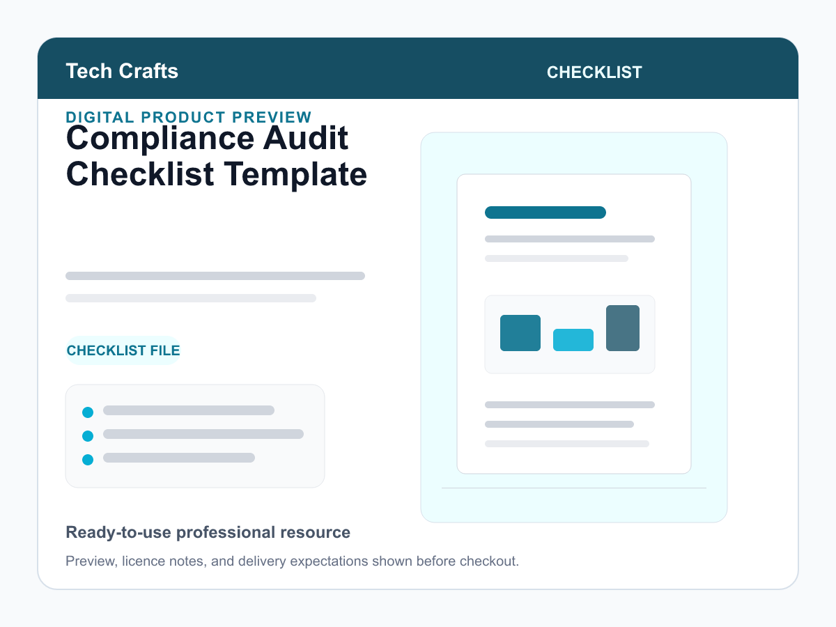 Compliance Audit Checklist Template document preview