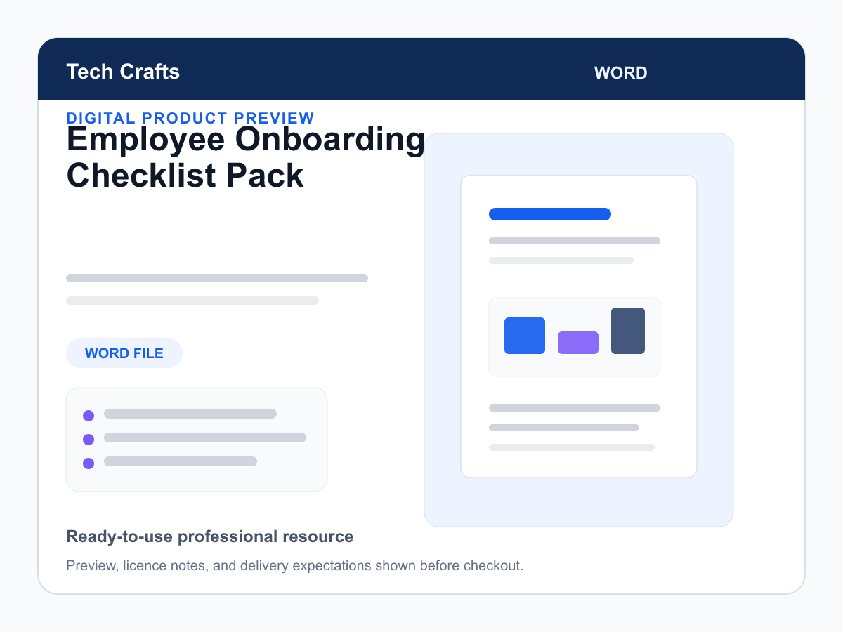 Employee Onboarding Checklist Pack document preview