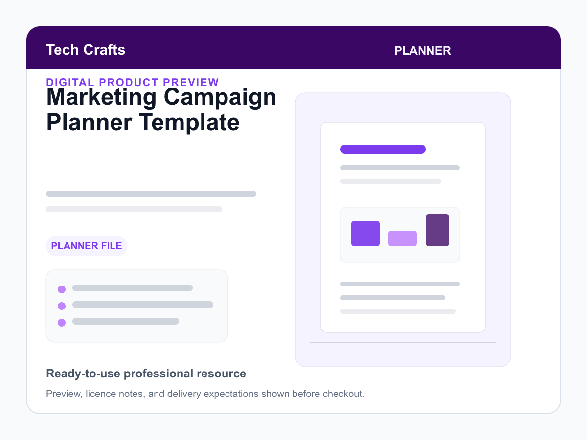 Marketing Campaign Planner Template document preview