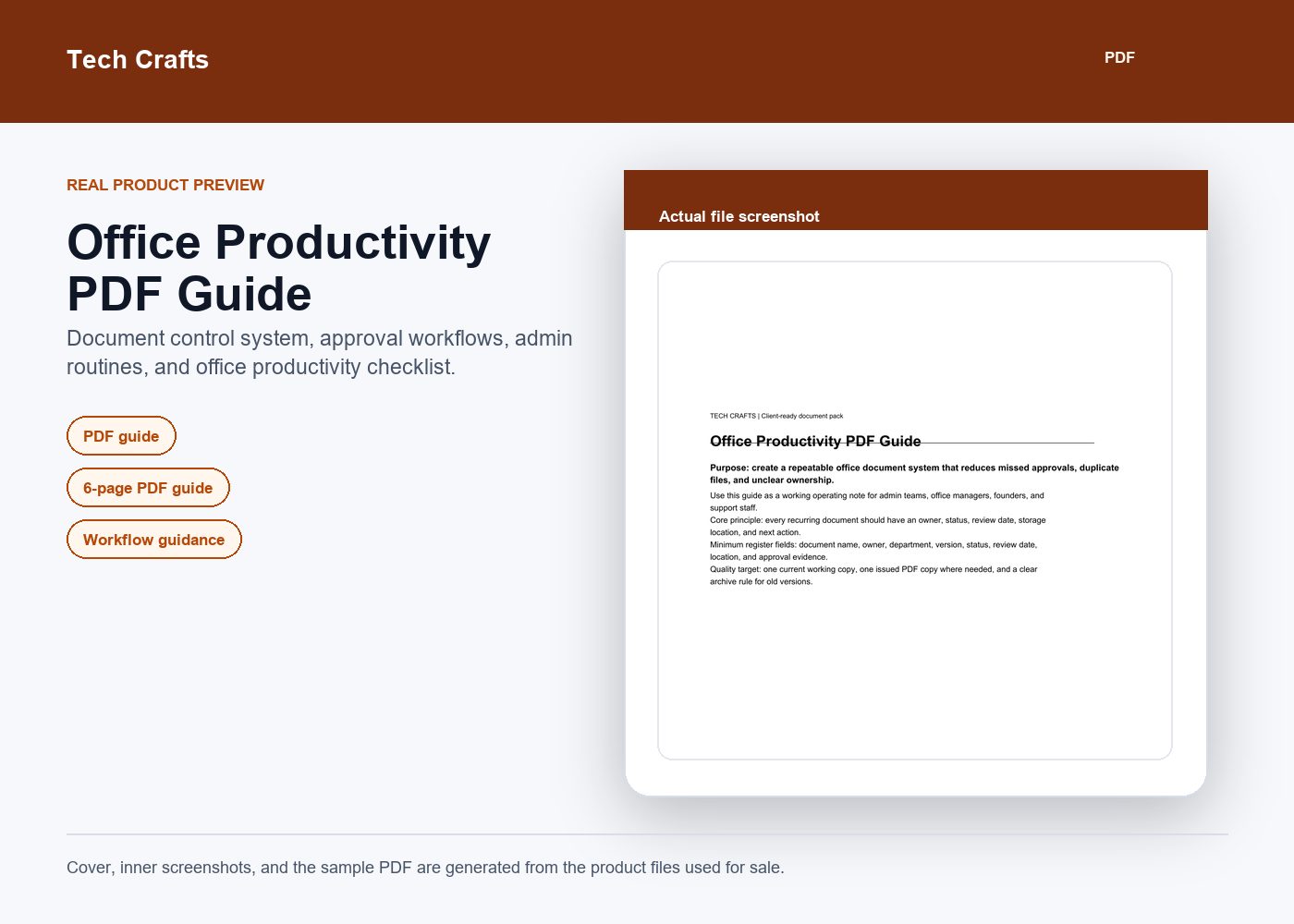 Office Productivity PDF Guide - cover screenshot